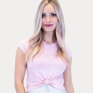 Light pink Crop Belly Top